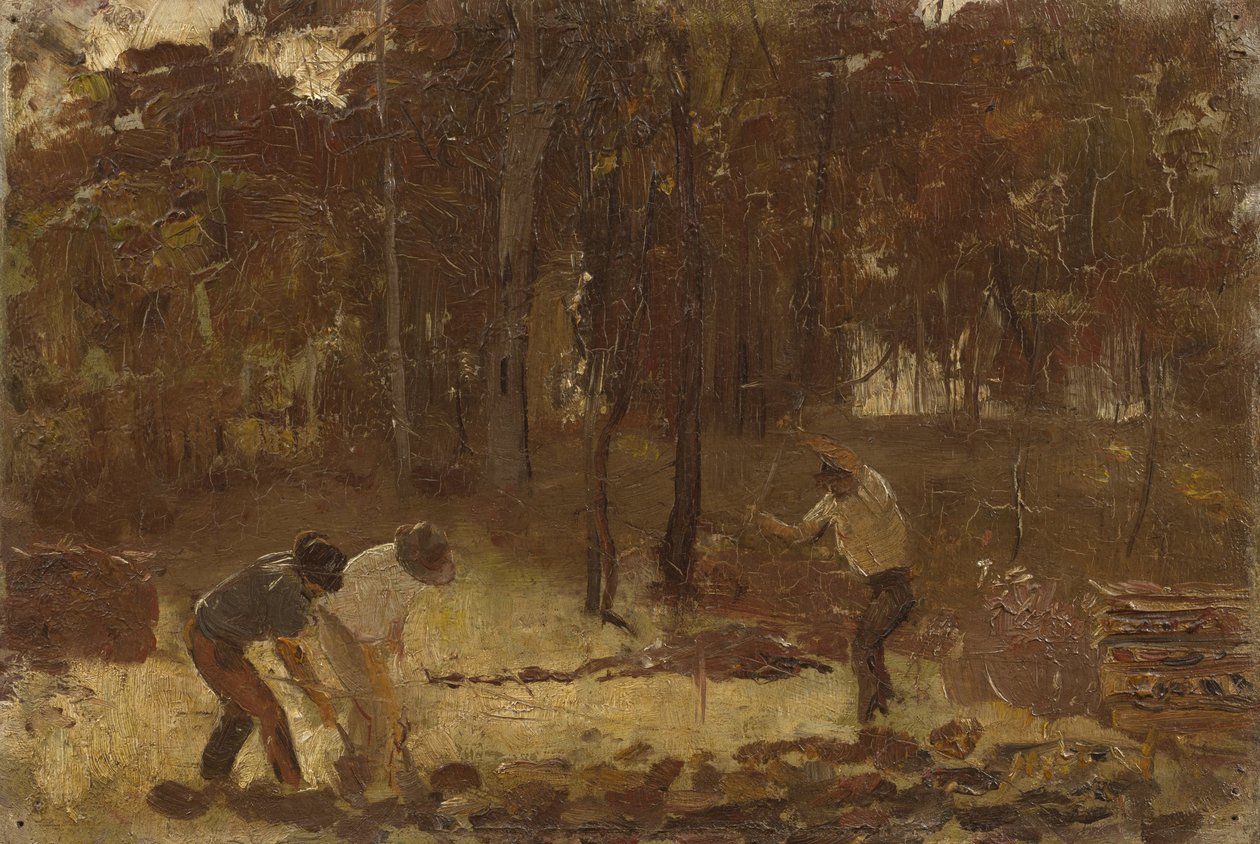 Turning the Soil (Sketch for The Charcoal Burners) by Tom Roberts
