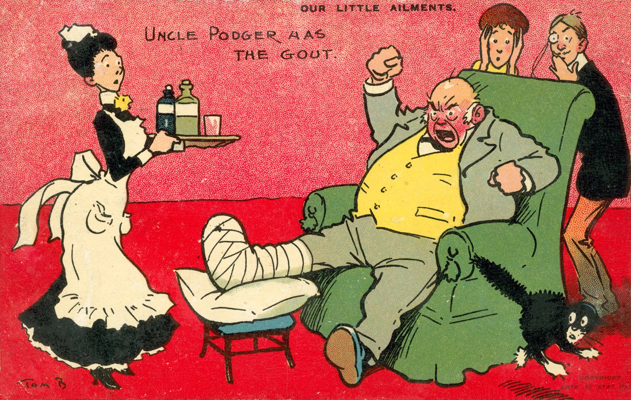 Our Little Ailments, Uncle Podger Has The Gout by Tom Browne