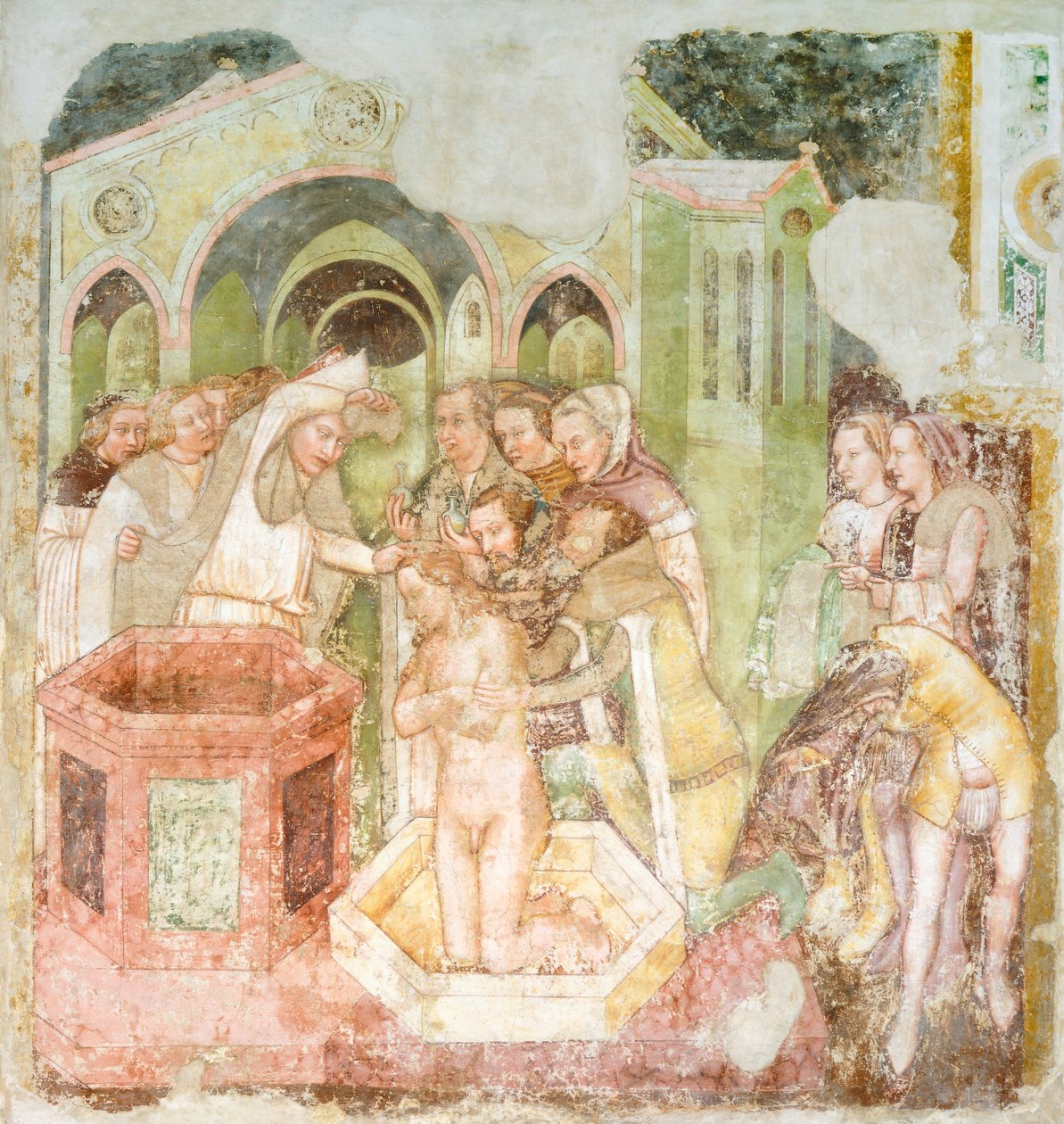 The Baptism of the Prince of England (detail) by Tomaso da (late 15th century) Modena
