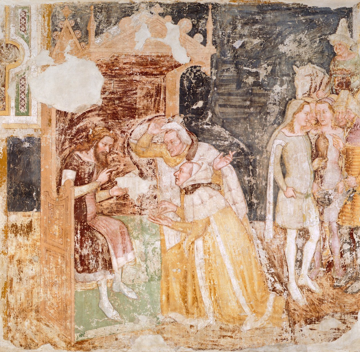 The Sending of Ambassadors from King of England (detail) by Tomaso da (late 15th century) Modena