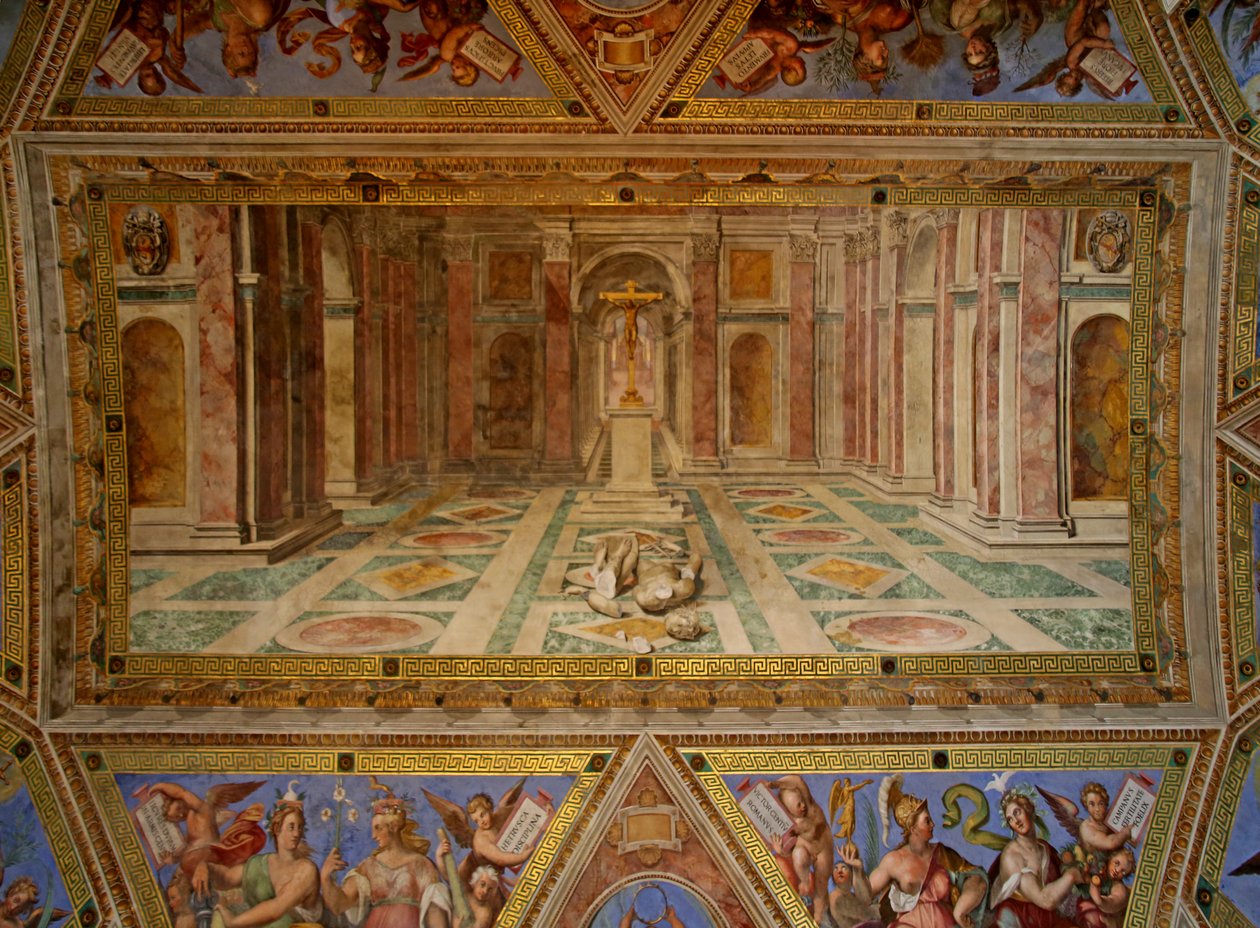 The Ceiling of the Constantine Room: The Fall of the Idols and the Triumph of Christianity, 1582 by Tommaso Laureti