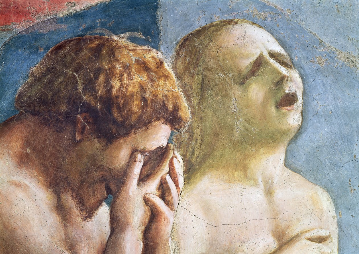 Adam and Eve Banished from Paradise (detail) by Tommaso Masaccio