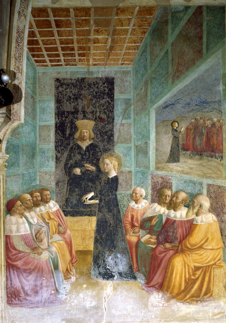 The Dispute of Saint Catherine by Tommaso Masolino da Panicale