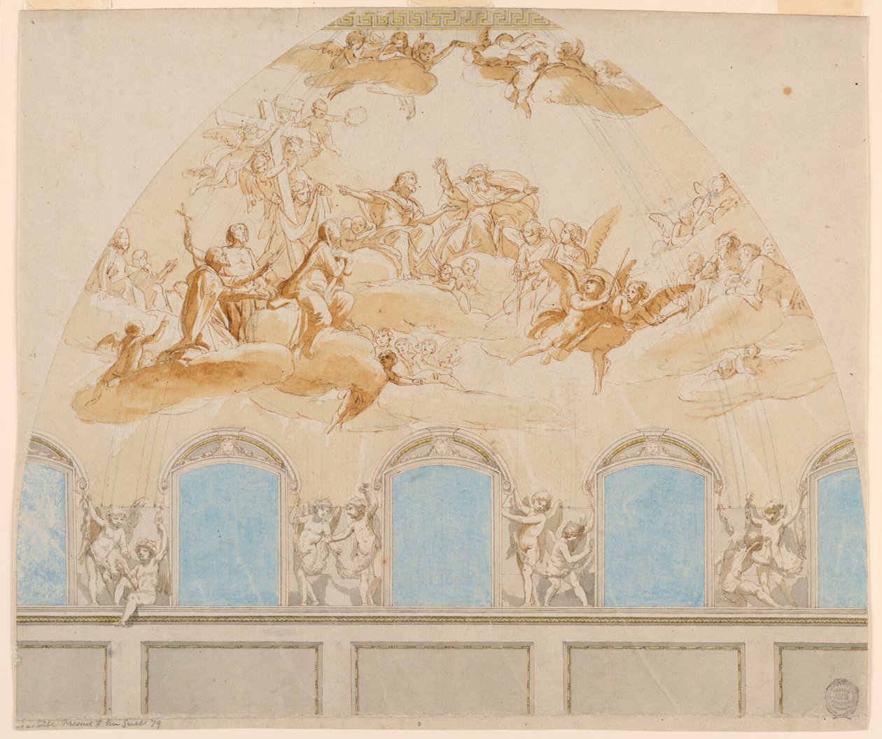 Project for a Fresco in the Dome of the Cathedral in Citta di Castello by Tommaso Maria Conca