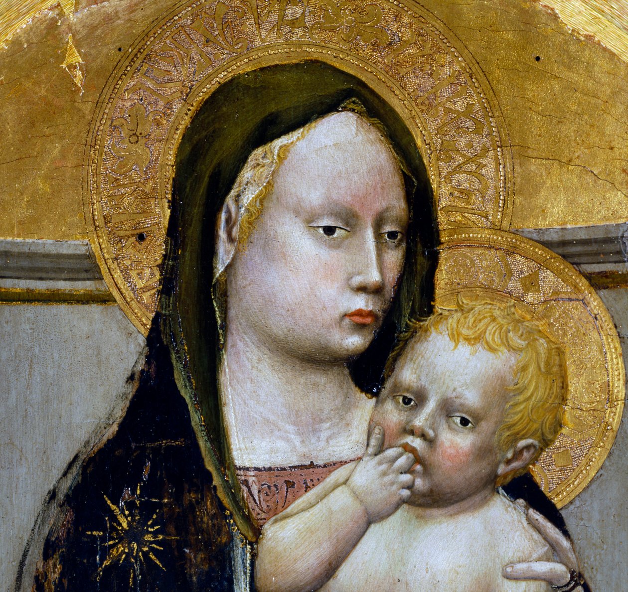 Madonna and Child (detail) by Tommaso Masaccio