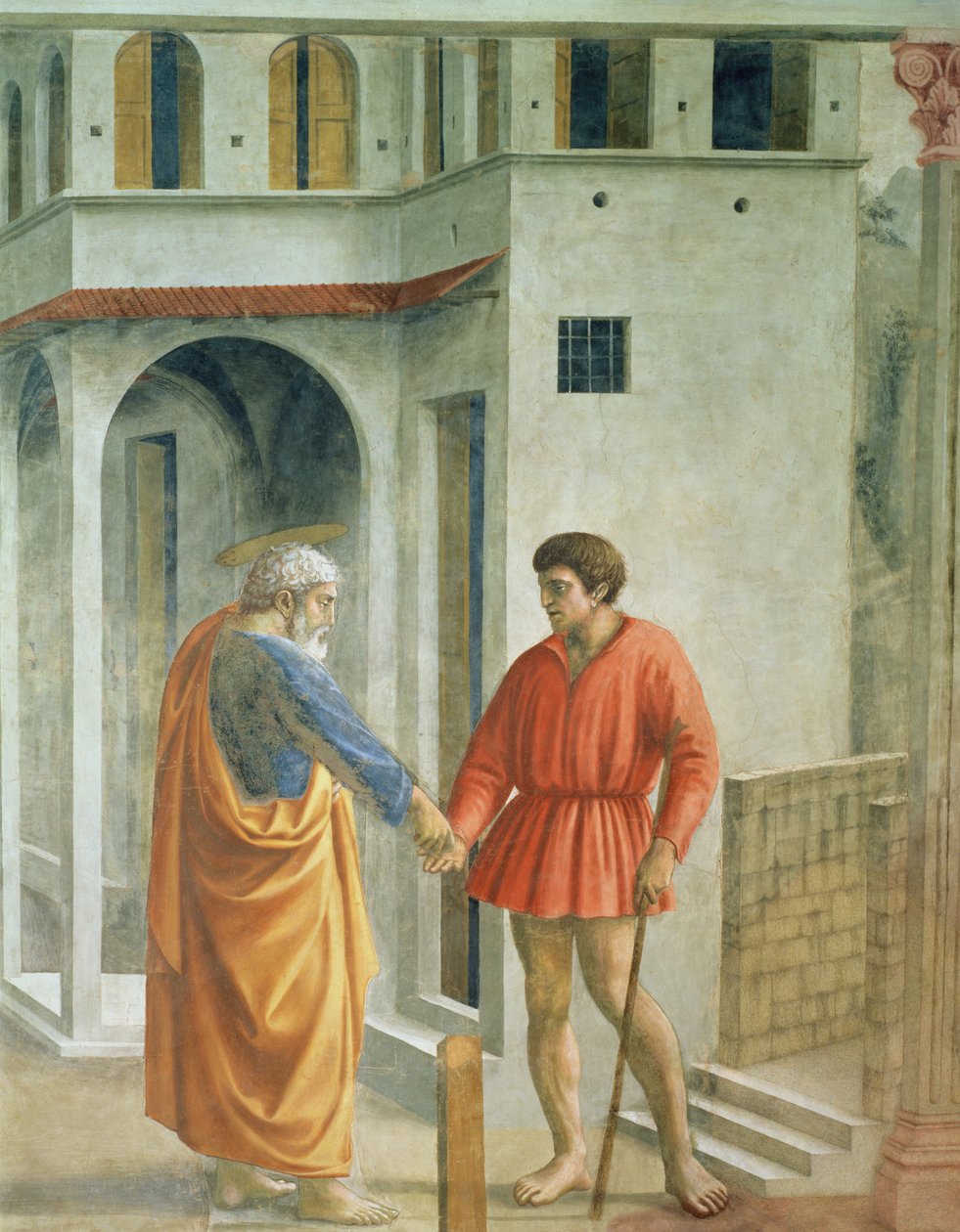 Tribute Money: St. Peter Pays the Tax Collector (detail) by Tommaso Masaccio