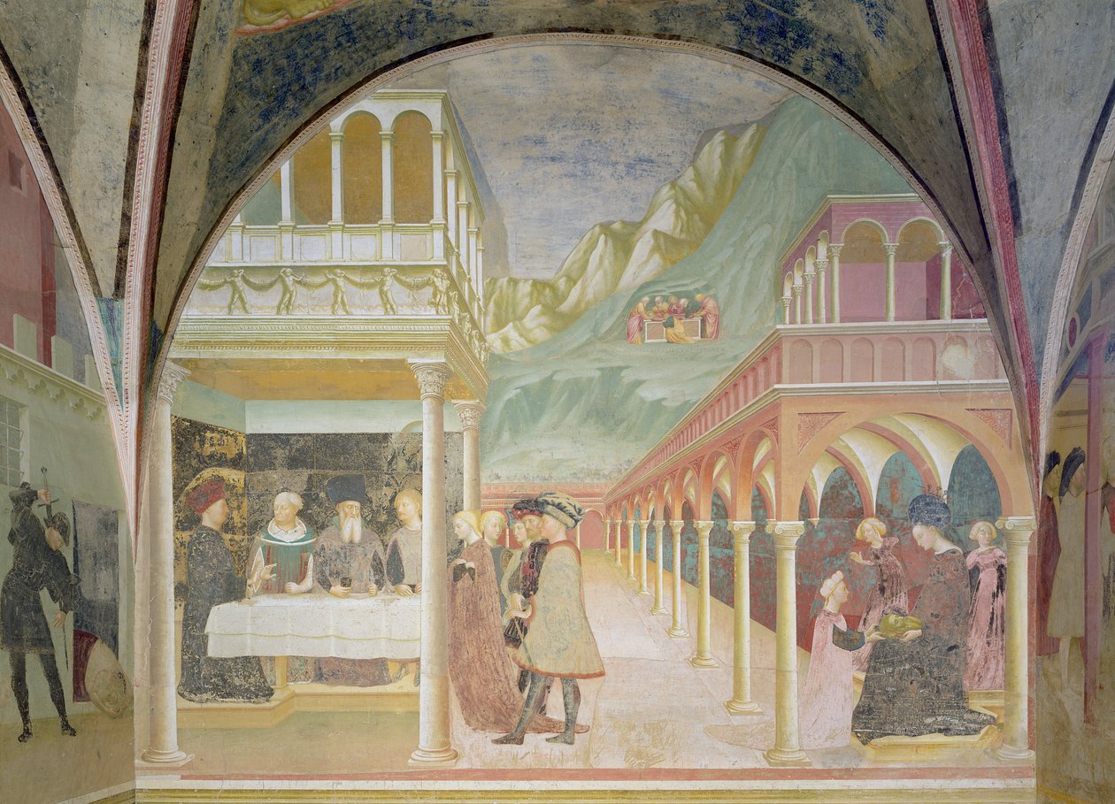 The Banquet of Herod, from the Cycle of the Life of St John the Baptist by Tommaso Masolino da Panicale