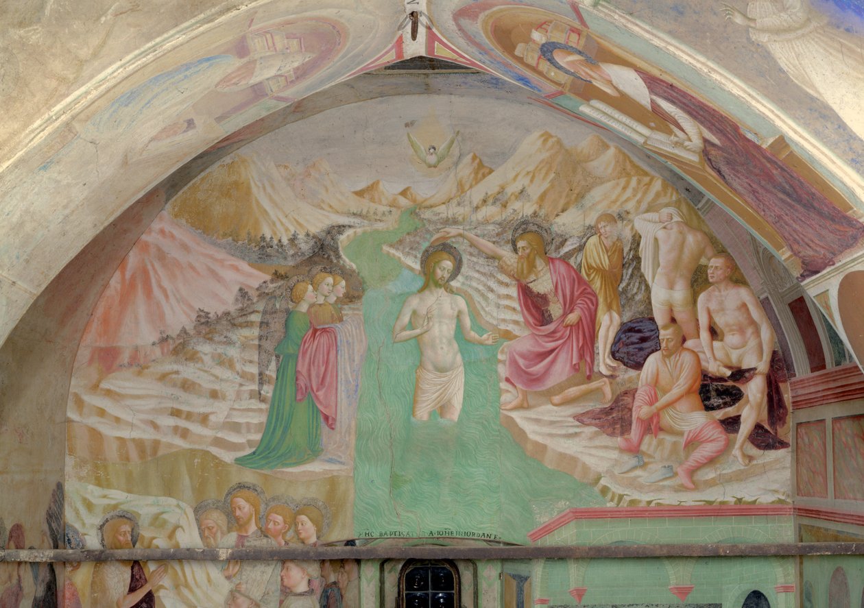 The Baptism of Christ, from the Cycle of the Life of St. John the Baptist by Tommaso Masolino da Panicale