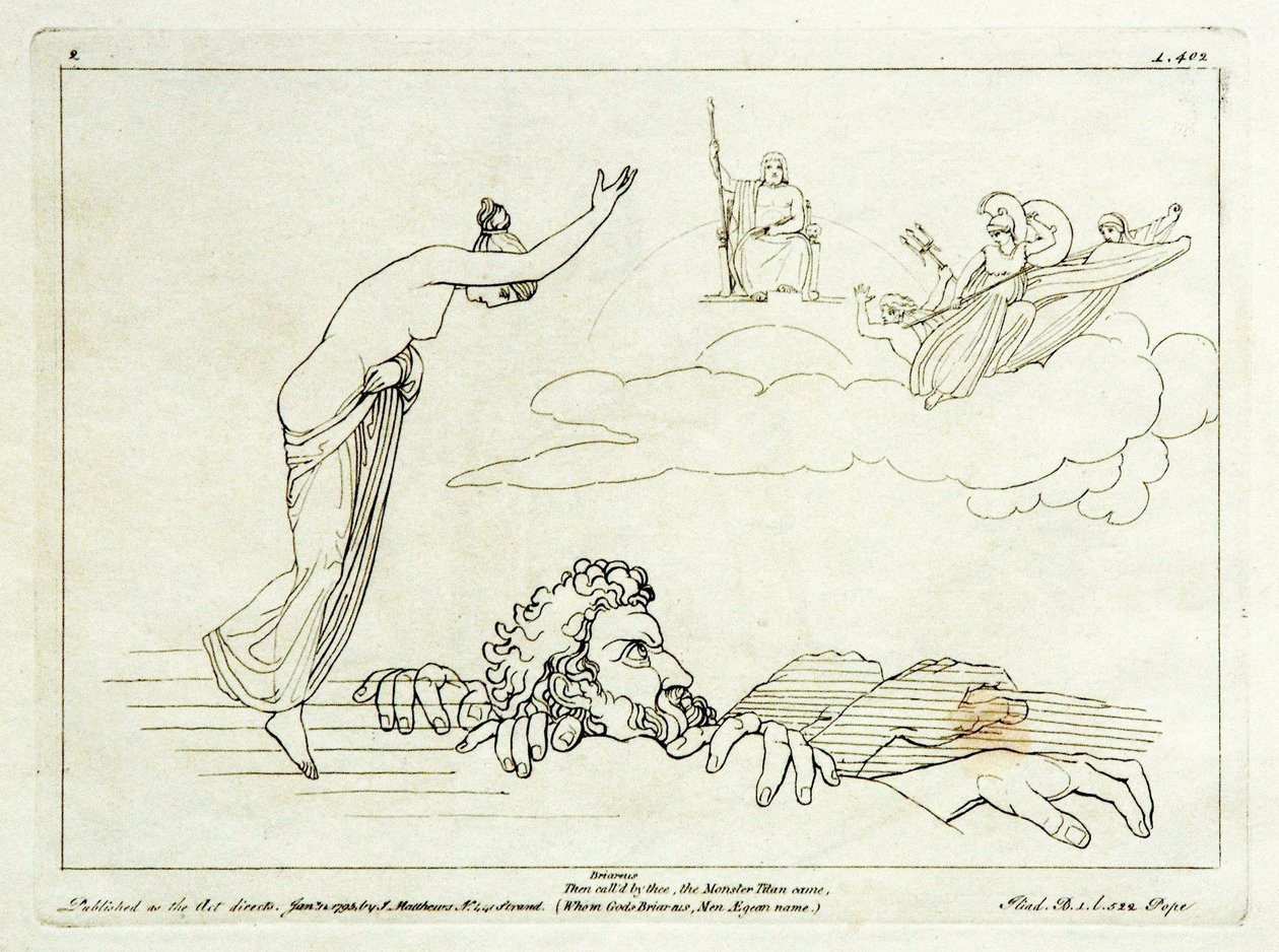 Flaxman Ilias 1793, Engraved 1795 by Tommaso Piroli