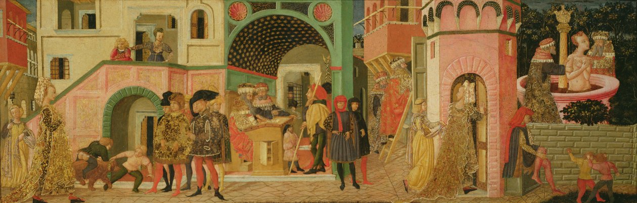 The Story of Susanna, Front Panel of a Wedding Chest, c.1450 by Giovanni di Ser Giovanni