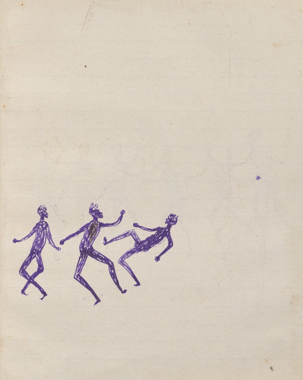 Kwatkwat people - (Aboriginals fighting) Sketchbook mainly of activities of Aboriginals and Whites by Tommy McRae