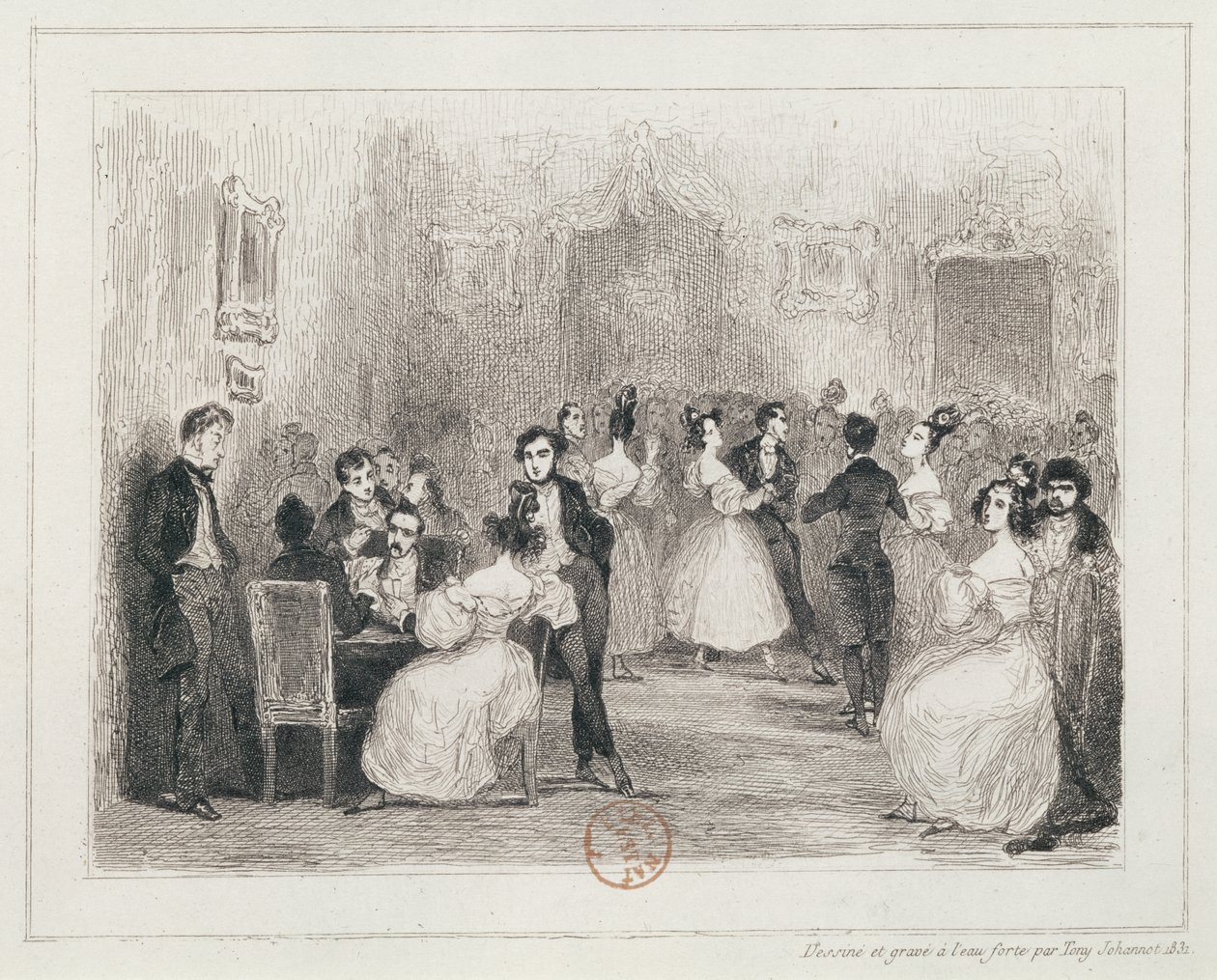 Soiree of the Artists, 1831 by Tony Johannot