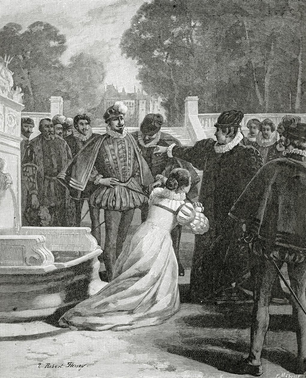 Queen Elisabeth and the Earl of Leicester, 19th Century by Tony Robert Fleury