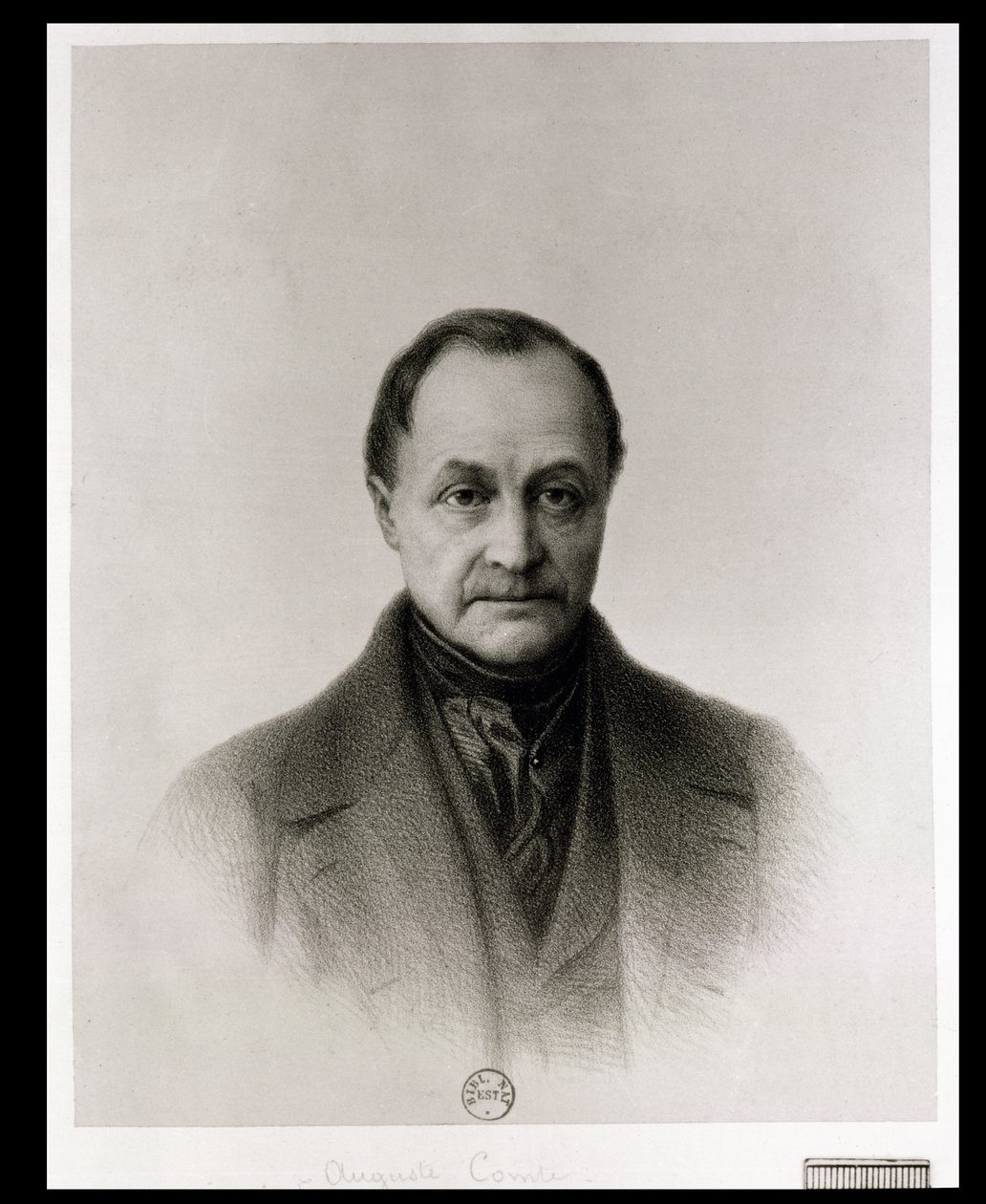Portrait of Auguste Comte, French Philosopher by Tony Toullion