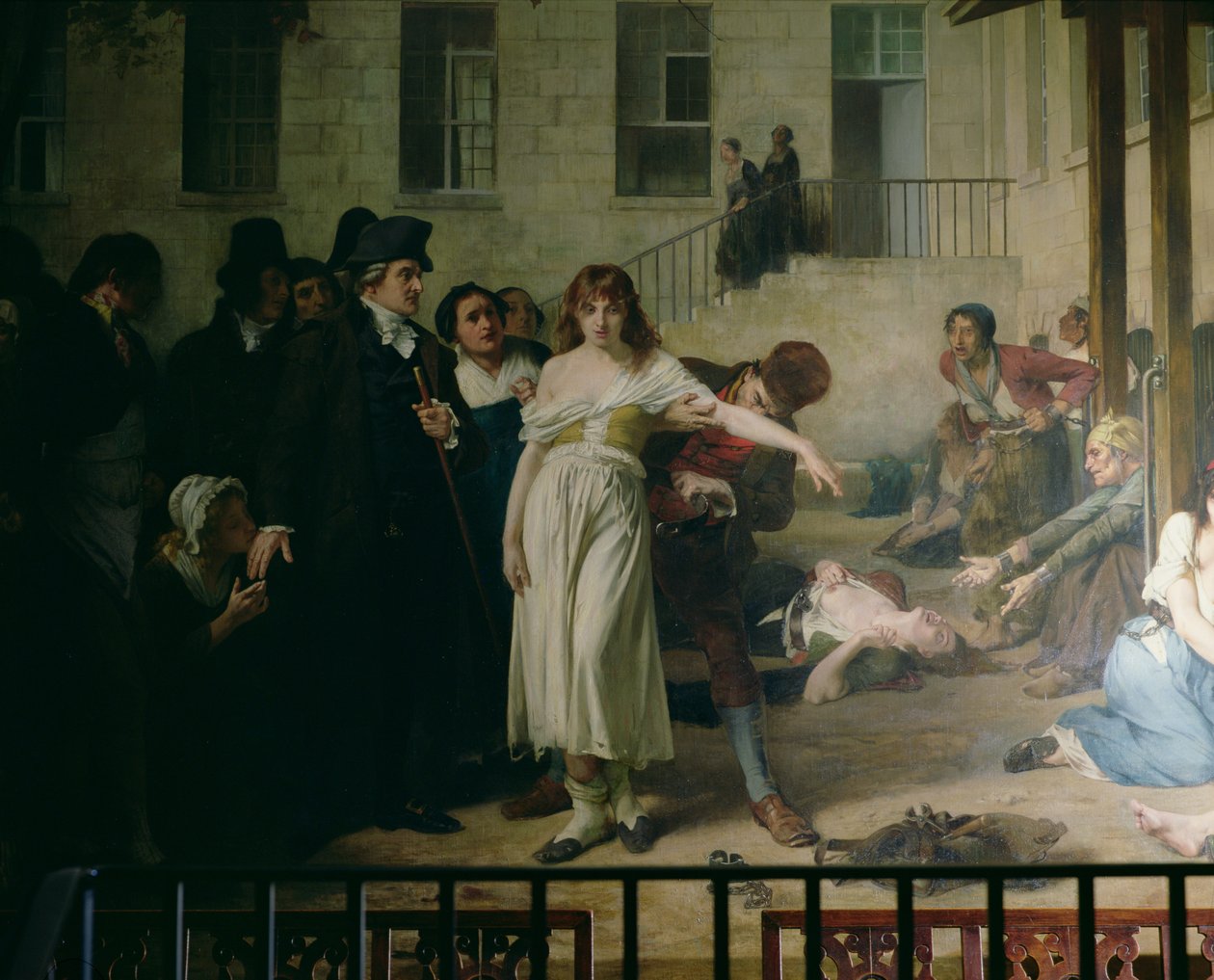 Philippe Pinel (1745-1826) Releasing Lunatics from Their Chains at the Salpetriere Asylum in Paris in 1795, 1886 (detail) by Tony Robert Fleury