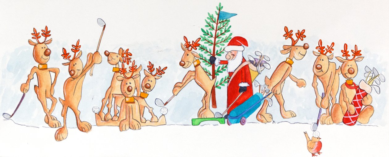 Christmas Golfers by Tony Todd