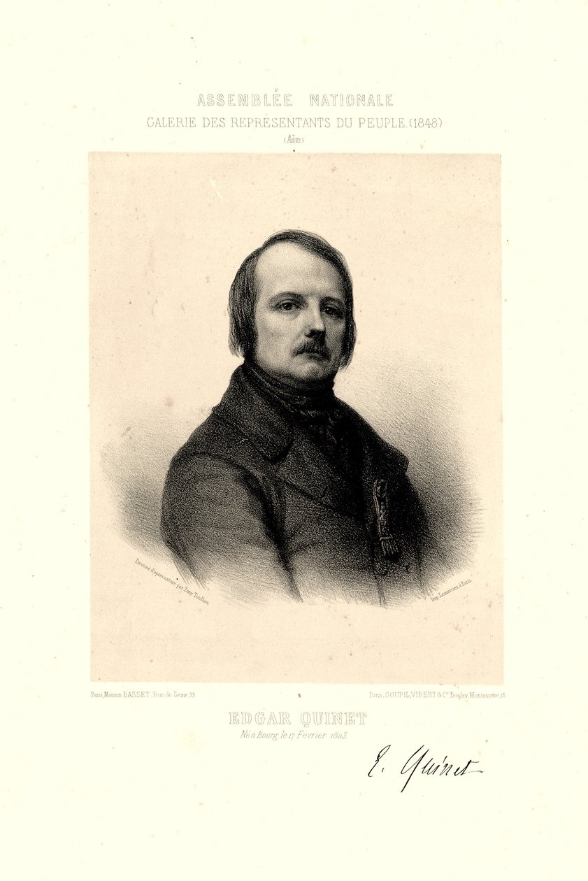 Edgar Quinet by Toullion by Tony Toullion