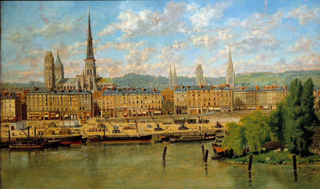 The Port of Rouen by Torello Ancillotti