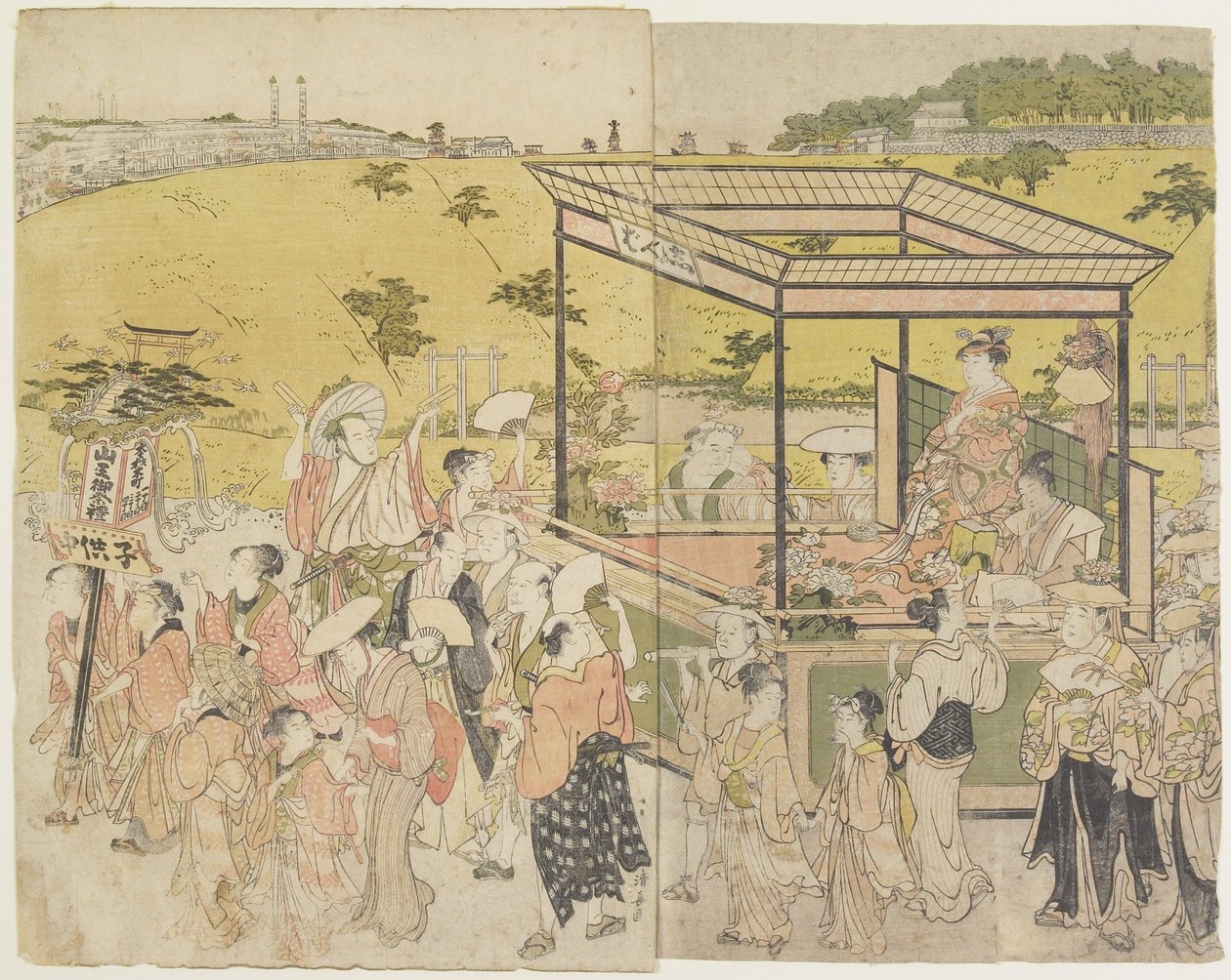 The Sanno Festival Procession, 1788 by Torii Kiyonaga