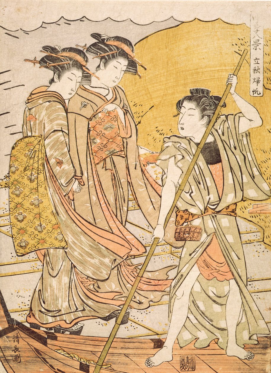 Returning Boats at the Beginning of Autumn by Torii Kiyonaga