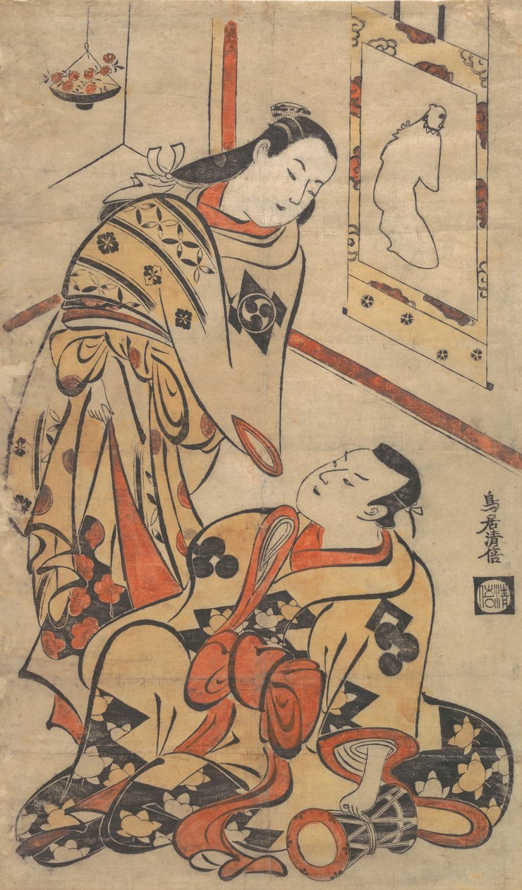 Kabuki Actors Nakamura Gentaro and Ikushima Shingoro by Torii Kiyomasu I