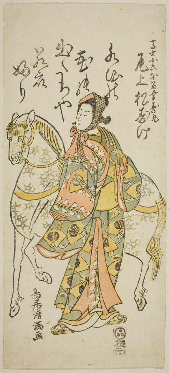 The Actor Onoe Matsusuke I as Koroku in the play "Furitsumu Hana Nidai Genji," performed at the Ichimura Theater in November 1765 by Torii Kiyomitsu I