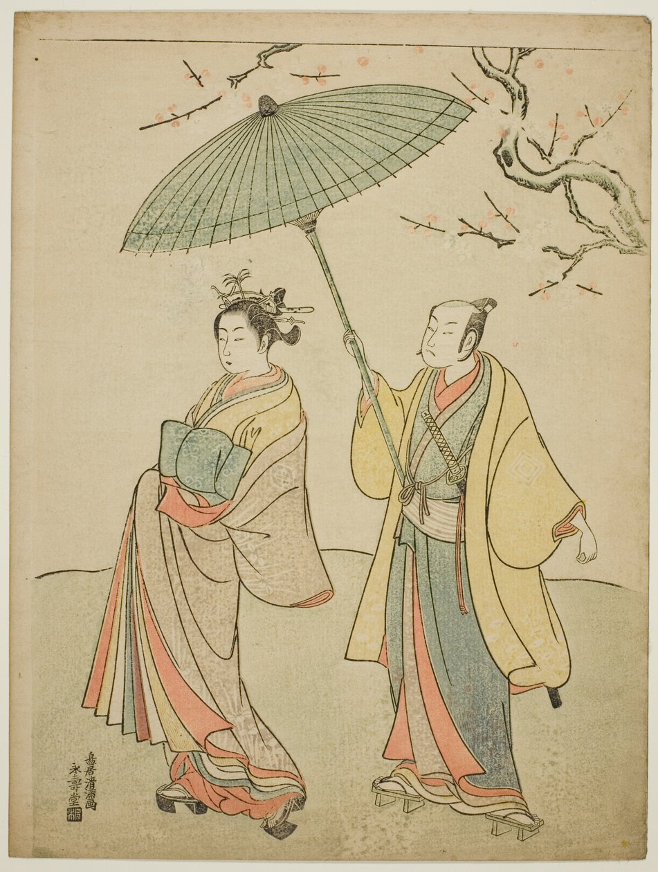 The Actors Ichikawa Komazo I and Nakamura Matsue I by Torii Kiyomitsu I