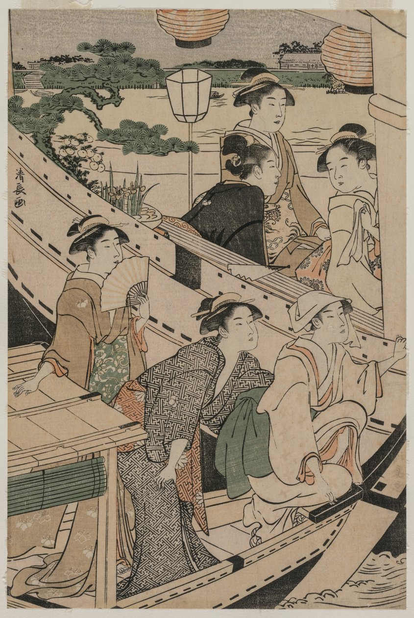 Boating Party on the Sumida River by Torii Kiyonaga