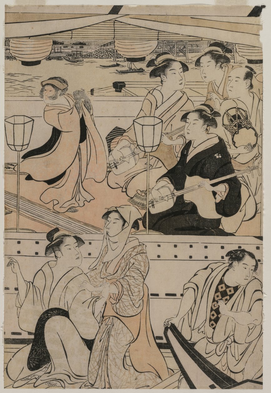 Boating Party on the Sumida River, 1789 by Torii Kiyonaga