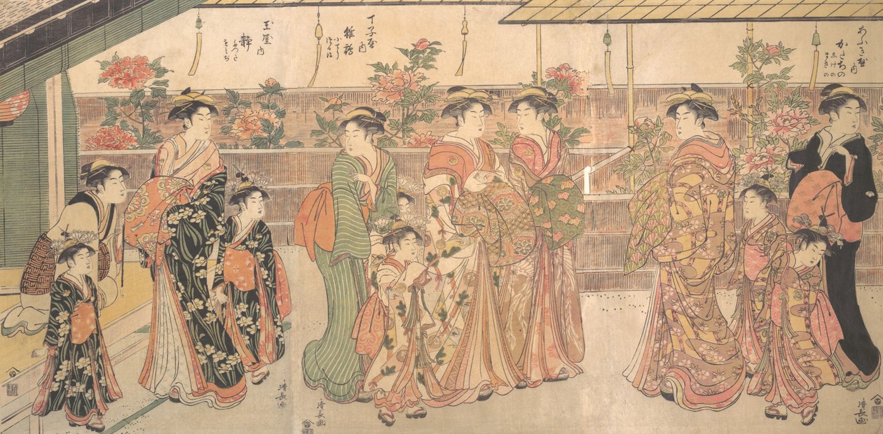 The Peony Show, ca. 1790 by Torii Kiyonaga