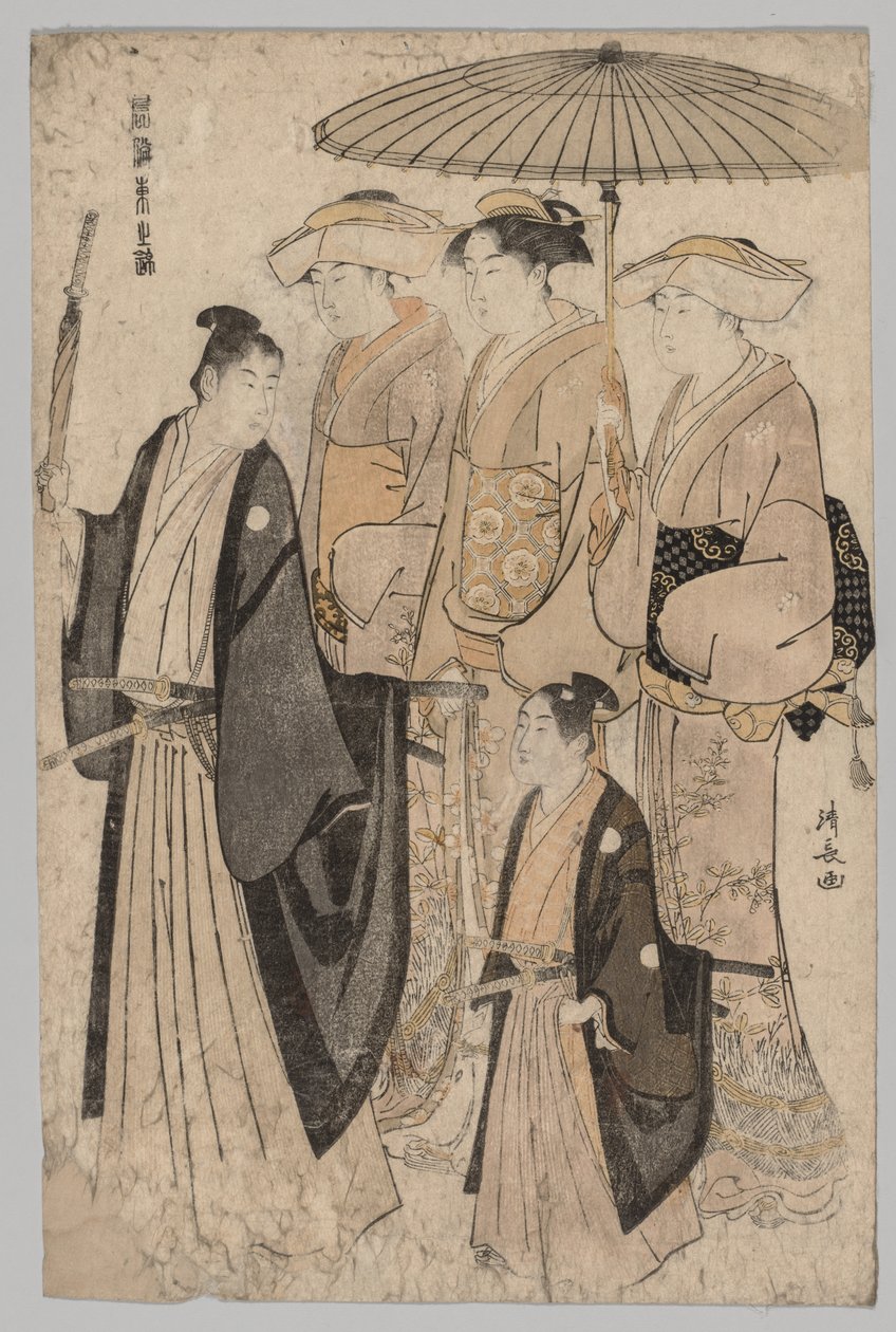 Woman of the Yoshiwara and Attendants by Torii Kiyonaga