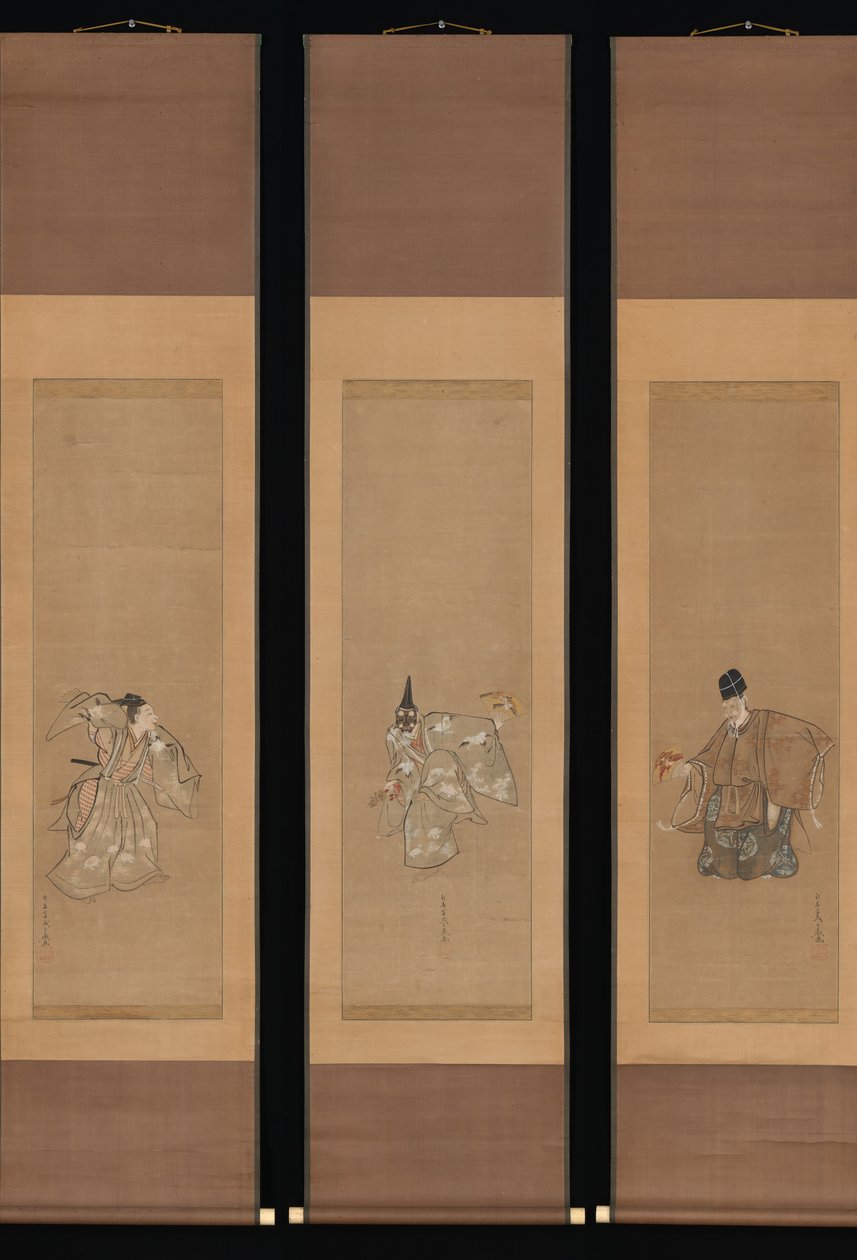 The Auspicious Noh Dance Okina by Toriyama Sekien