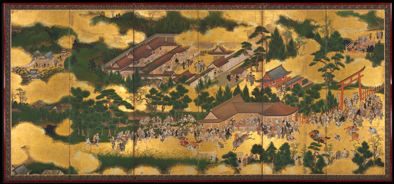 Horse Race at the Kamo Shrine by Tosa School