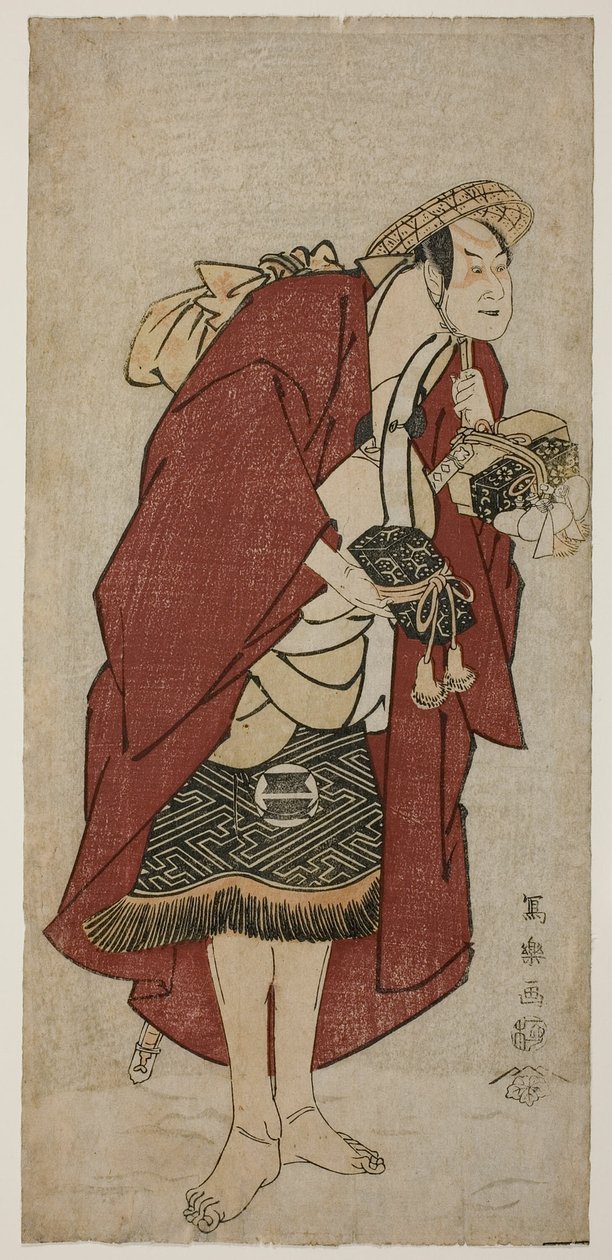 The Actor Sakata Hangoro III as the Groom Abumizuri no Iwazo in Koriyama, Actually Kurisaka Taro Tomonori by Toshusai Sharaku