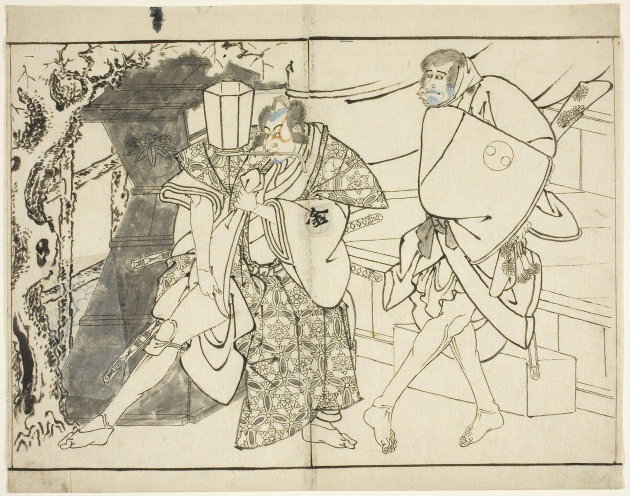 The Actors Arashi Ryuzo and Morita Kanya VIII by Toshusai Sharaku