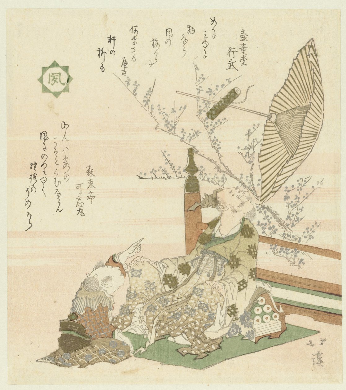 Wind (Flowers, Birds, Wind, and Moon) by Totoya Hokkei