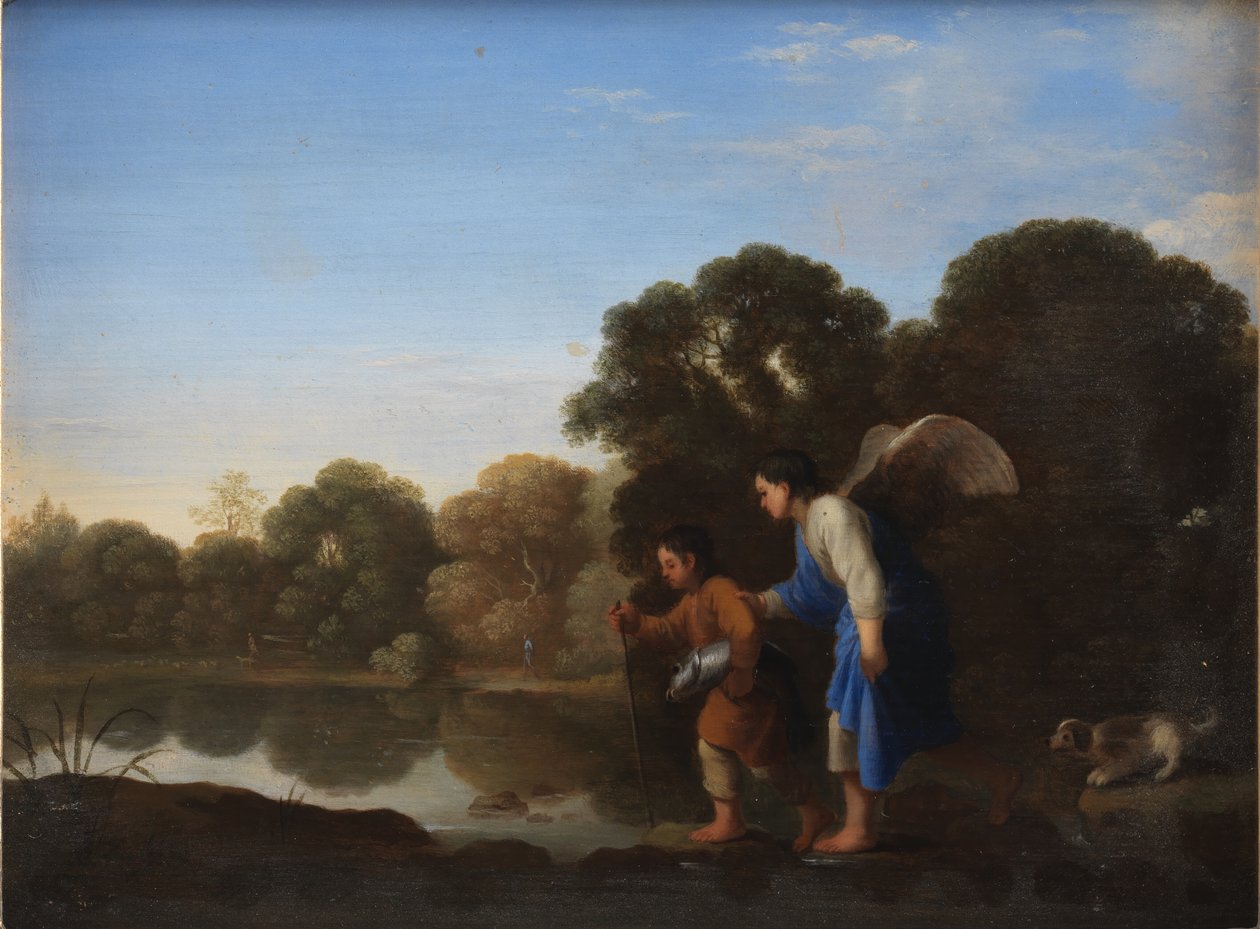 Young Tobiah and the Angel by Toussaint Gelton