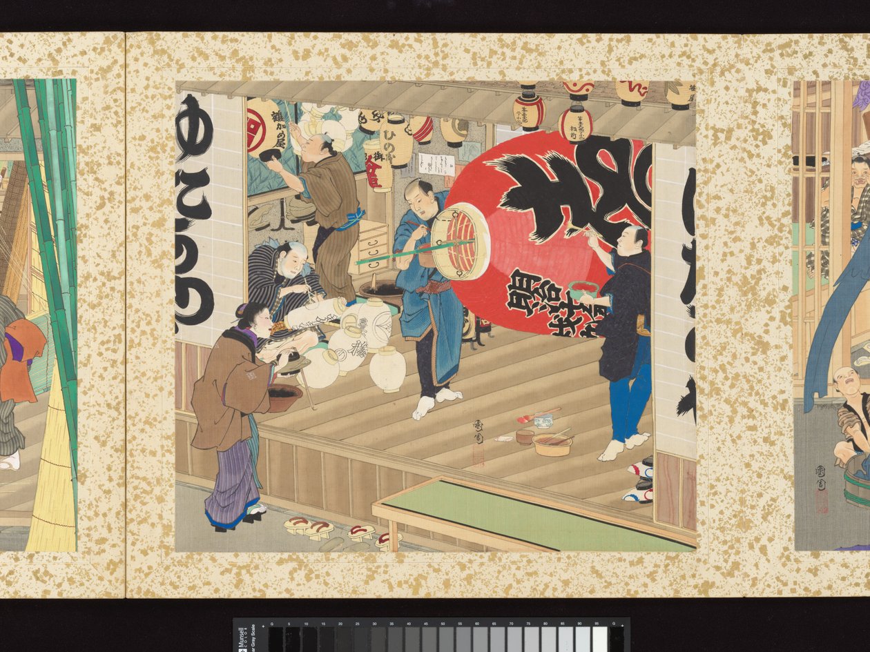 Artisans, Beauties, and Annual Events by Toyohara Kunichika