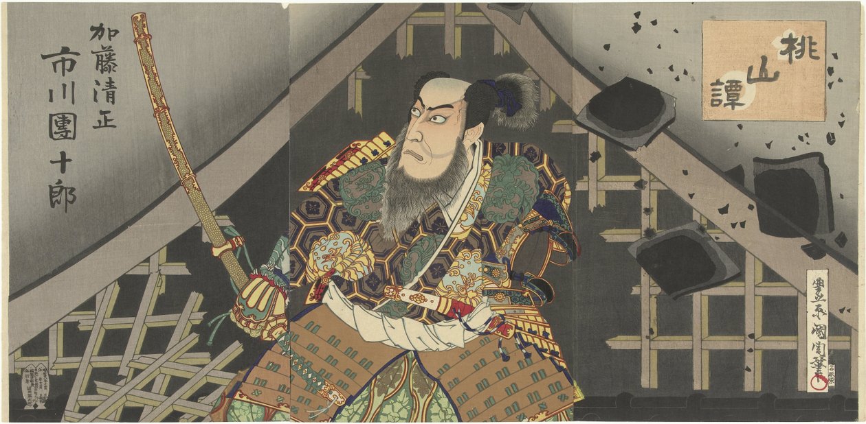 Ichikawa Danjuro as Kato Kiyomasa by Toyohara Kunichika