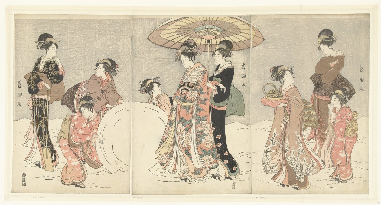Snowball by Toyokuni (II) , Utagawa