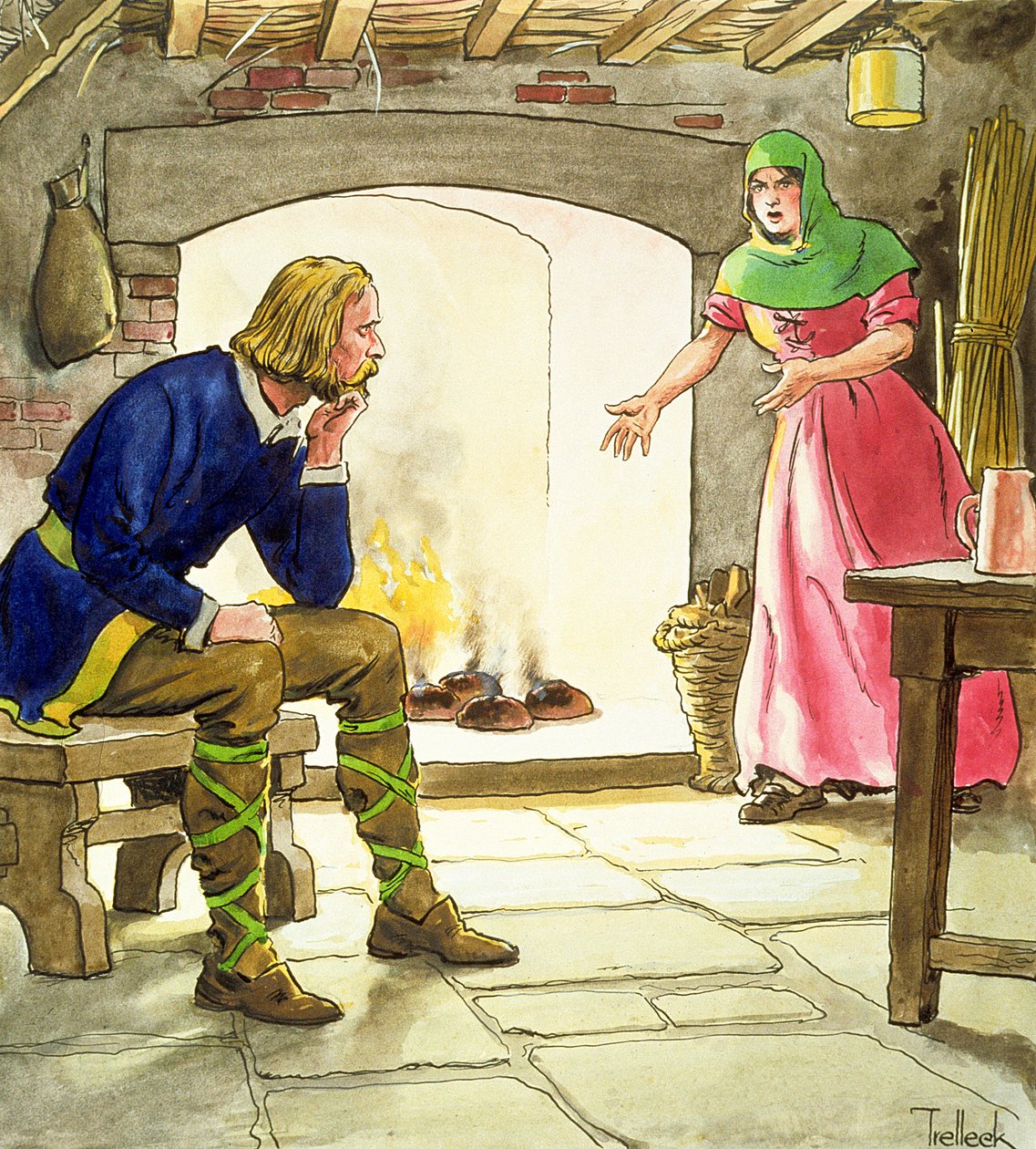 King Alfred burning the cakes, from 
