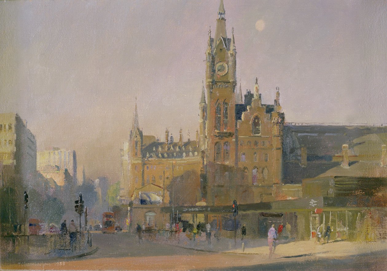 Early Morning, Euston Road, 1988 by Trevor Chamberlain