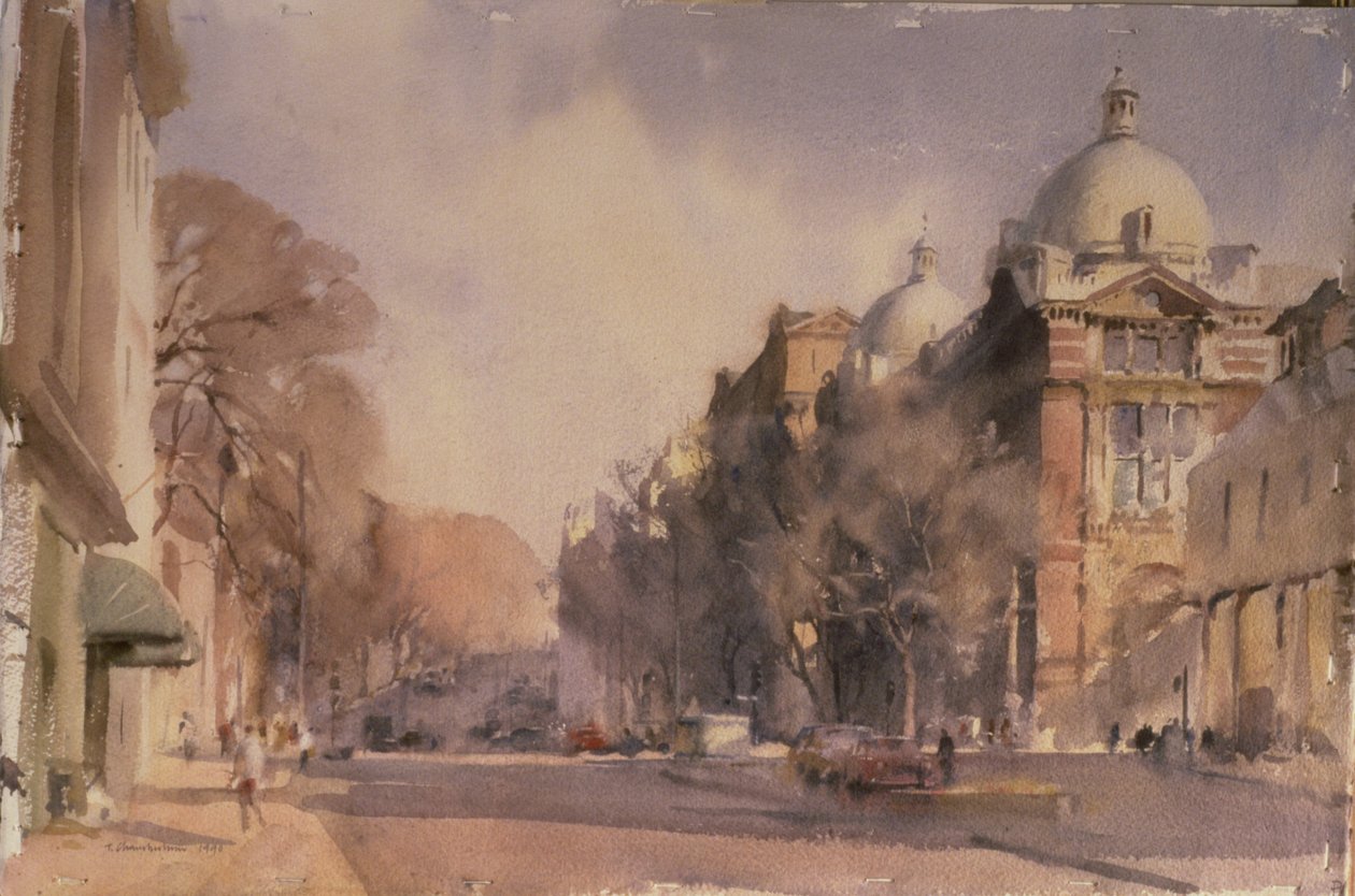 Winter Morning, Victoria and Albert Museum, 1990 by Trevor Chamberlain