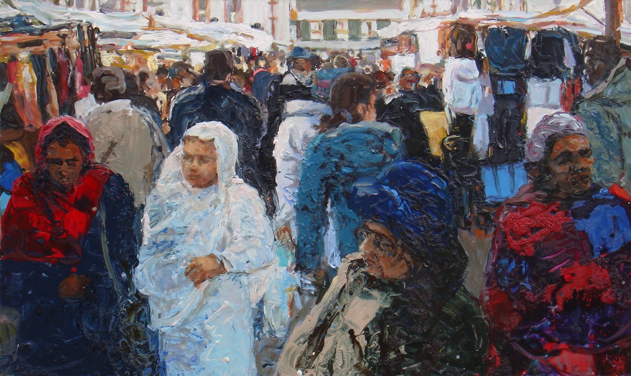 Market shoppers (Ridley Road, London) by Trevor Burgess