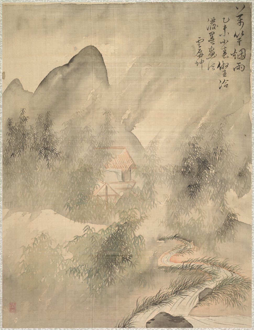 Ten Thousand Bamboos in the Mist and Rain by Tsubaki Chinzan