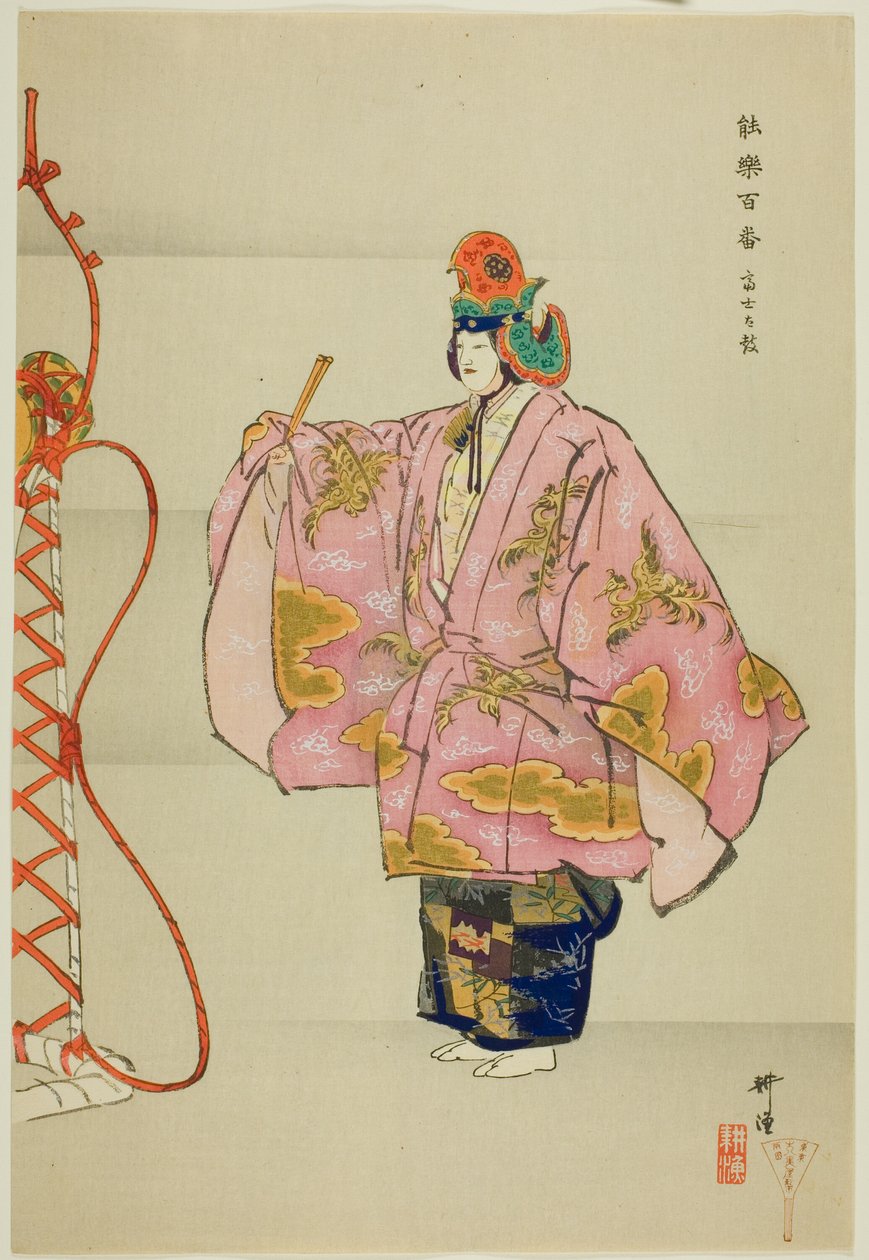 Fuji Taiko, from the series "One Hundred No Dramas" by Tsukioka Kogyo