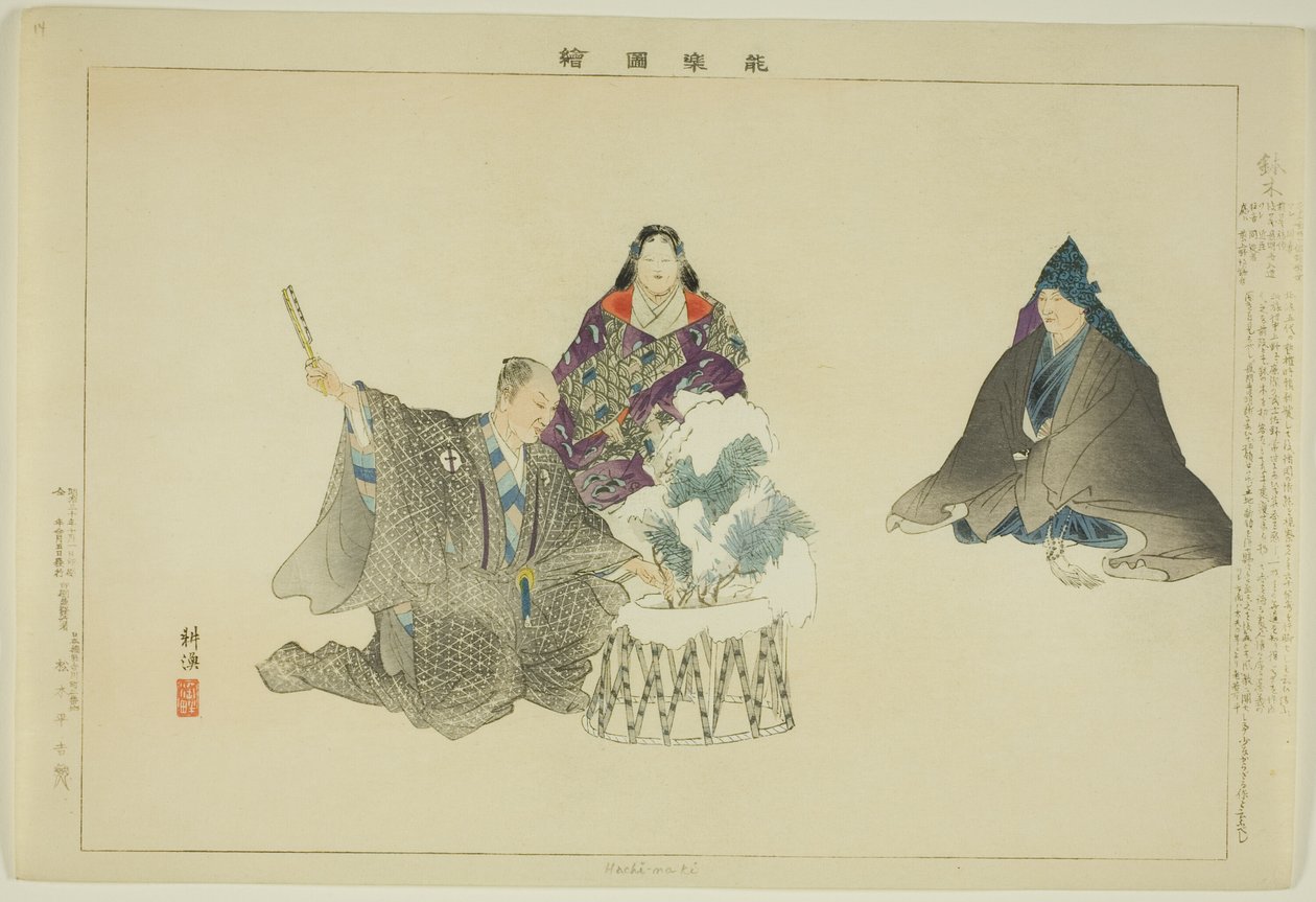 Hachi-maki, from the series "Pictures of No Performances (Nogaku Zue)" by Tsukioka Kogyo