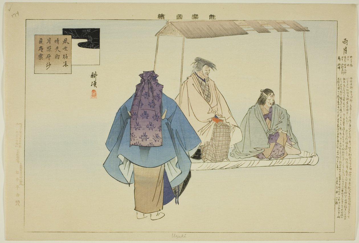 Uzuki, from the series "Pictures of No Performances" by Tsukioka Kogyo