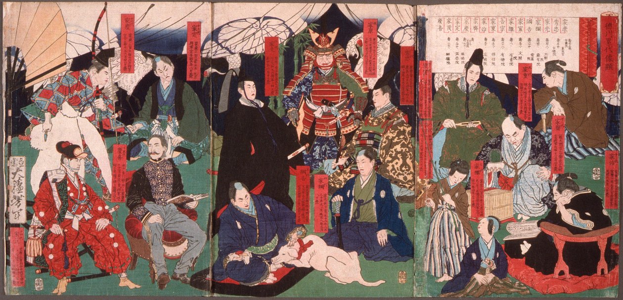 Portraits of the Generations of the Tokugawa Clan by Tsukioka Yoshitoshi