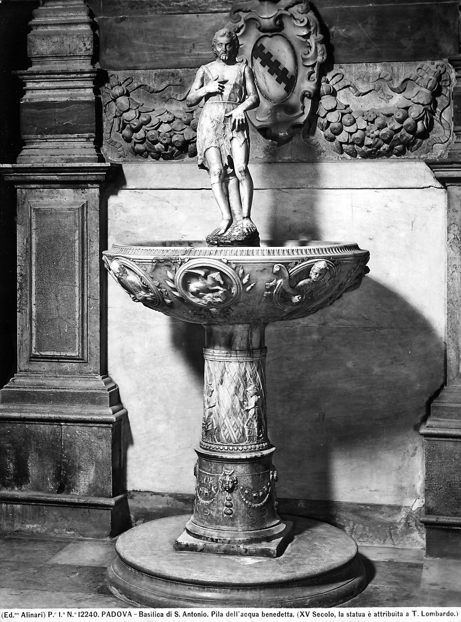 Holy Water Basin Surmounted by a Statuette of John the Baptist, Basilica of S. Antonio, Padua by Tullio Lombardo